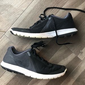 Black Nike running shoes